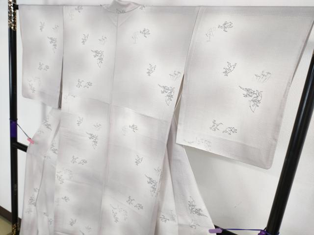 平和屋着物＊極上 夏物 小紋 絞駒絽 染師 松井喜八郎 鳥獣戯画 暈し染め 反端付き 逸品 DZAA8208kh5