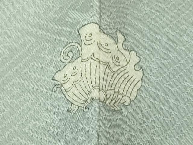 平和屋本店■極上　皇室献上作家　藤井寛　訪問着　駒刺繍　雲重ね　水色地　金彩　逸品　DZAA8216kh5