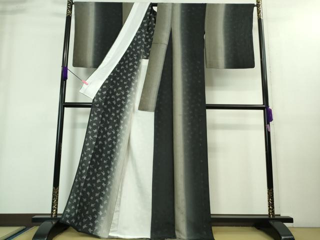 平和屋着物■極上　夏物　京都　染元　もじり織　小紋　飛兎紋紗　間道　暈し染め　証紙付き　逸品　DZAA8221kh5