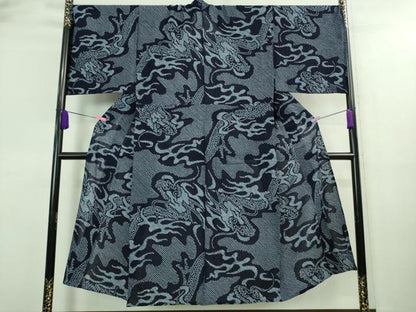 平和屋本店■極上　夏物　男性　浴衣　有松鳴海絞り　希少柄　龍　綿　逸品　DZAA8222kh5