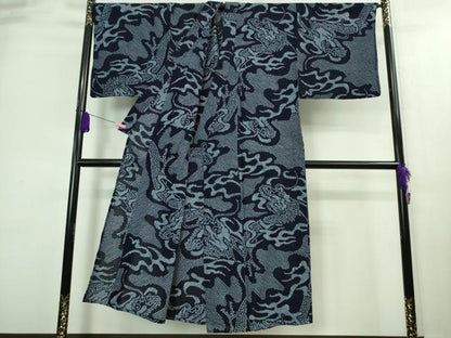 平和屋本店■極上　夏物　男性　浴衣　有松鳴海絞り　希少柄　龍　綿　逸品　DZAA8222kh5