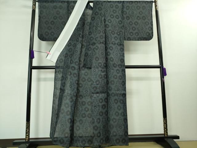 平和屋本店■極上　夏物　重要無形文化財　本場宮古上布　苧麻　花菱文　証紙付き　逸品　DZAA8247kh5