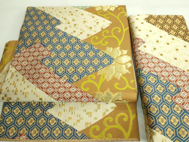 平和屋着物●極上 龍村美術織物 たつむら つけ帯 小袖唐草文 金銀糸 逸品 DZAA8255kh5