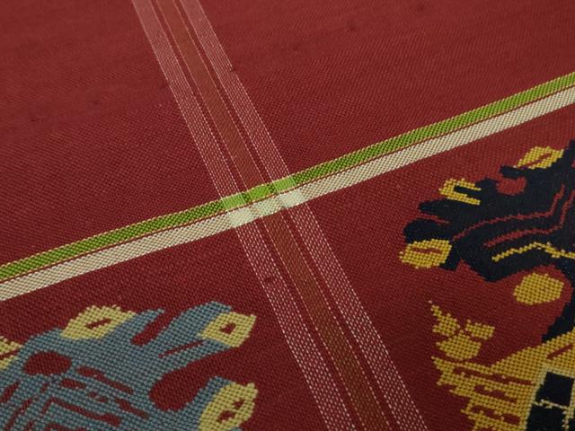 平和屋着物●極上　龍村平蔵製　太鼓柄　本袋帯　甲比丹孔雀　金銀糸　逸品　DZAA8293kh5