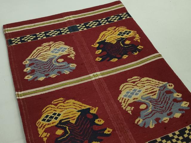 平和屋着物●極上　龍村平蔵製　太鼓柄　本袋帯　甲比丹孔雀　金銀糸　逸品　DZAA8293kh5