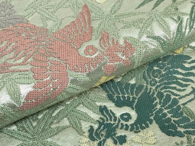 平和屋本店■極上　紋屋井関　御寮織　六通柄袋帯　井関頼母　鳳凰桐笹文　銀糸　共箱付き　逸品　DZAA8320kh5