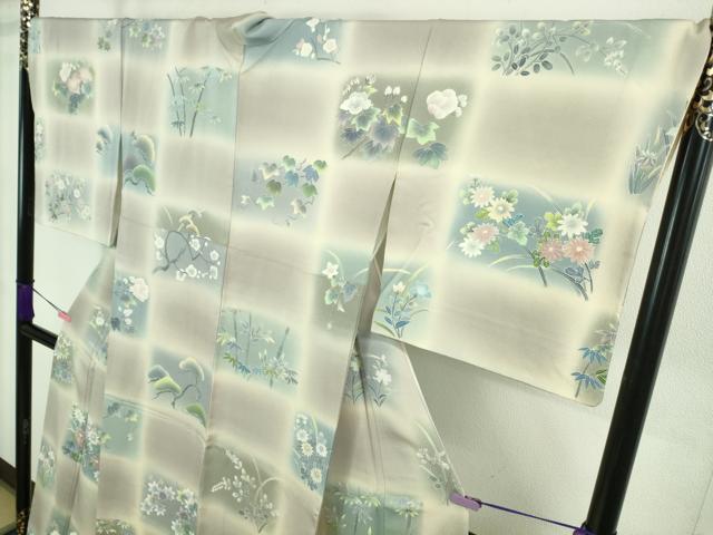 平和屋本店■極上　名門・上野家　四代目 上野真(二代目 上野為二)　訪問着　刺繍　吉祥花松文　暈し染め　金糸　逸品　DZAA8329kh5