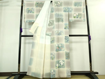 平和屋本店■極上　名門・上野家　四代目 上野真(二代目 上野為二)　訪問着　刺繍　吉祥花松文　暈し染め　金糸　逸品　DZAA8329kh5