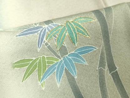 平和屋本店■極上　名門・上野家　四代目 上野真(二代目 上野為二)　訪問着　刺繍　吉祥花松文　暈し染め　金糸　逸品　DZAA8329kh5