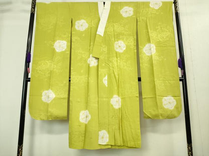 平和屋着物●振袖用長襦袢 無双仕立て 絞り 舞花文 御所車地紋 金彩 逸品 DZAA8336kh5