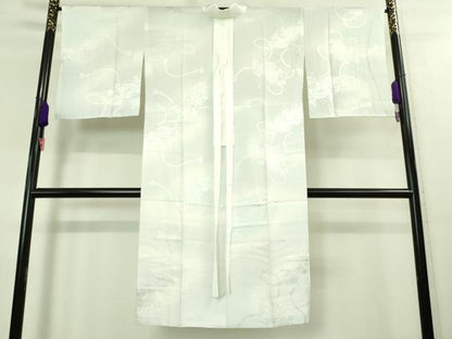 平和屋着物■上質な長襦袢　無双仕立て　扇面花地紋　暈し染め　逸品　未使用　DZAB3700kh6