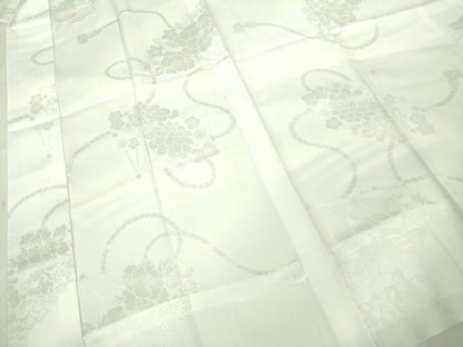 平和屋着物■上質な長襦袢　無双仕立て　扇面花地紋　暈し染め　逸品　未使用　DZAB3700kh6