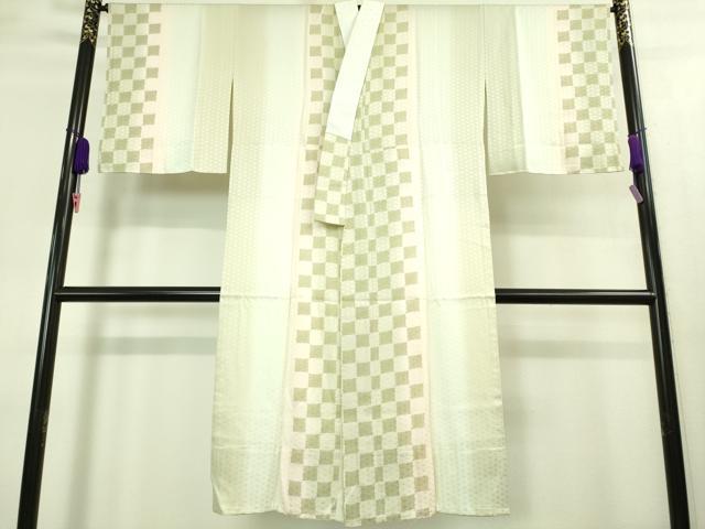 平和屋着物●上質な長襦袢　無双仕立て　半衿付き　市松文様　暈し染め　逸品　未使用　DZAA8348kh5