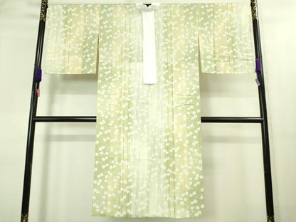 平和屋着物●京友禅 創作長襦袢 無双仕立て 舞桜間道 反端付き 逸品 未使用 DZAA8349kh5