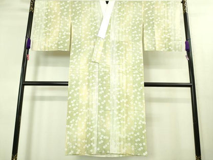 平和屋着物●京友禅 創作長襦袢 無双仕立て 舞桜間道 反端付き 逸品 未使用 DZAA8349kh5