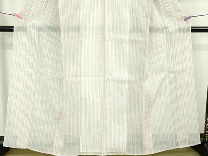 平和屋着物＊極上 夏物 本場小千谷ちぢみ 麻 縞 逸品 DZAA8358kh5