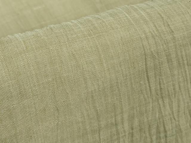 平和屋着物＊極上 夏物 男性 本場小千谷ちぢみ 麻 砂色地 証紙付き 逸品 未使用 DZAA8359kh5