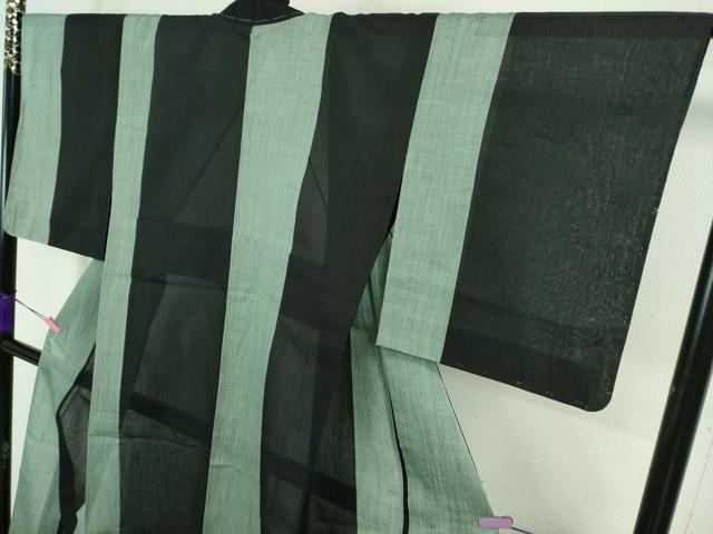 平和屋着物＊極上 夏物 本場小千谷ちぢみ 麻衣 間道 反端付き 逸品 DZAA8368kh5