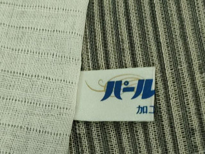 平和屋着物■極上　夏物　伝統工芸士　保科信　江戸小紋　生紬地　柳煤竹色地　反端付き　逸品　未使用　DZAA8371kh5