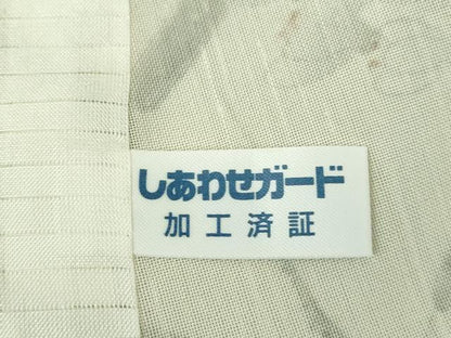 平和屋着物＊極上 夏物 結城紬 夏結城 ロング丈 小紋柄 枝葉花文 手描き 逸品 DZAA8372kh5