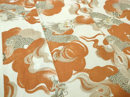 平和屋着物∴極上 夏物 撫松庵 浴衣 綿 飛龍 逸品 DZAA8373kh5
