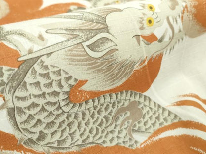平和屋着物∴極上 夏物 撫松庵 浴衣 綿 飛龍 逸品 DZAA8373kh5