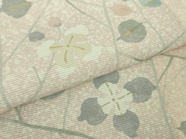平和屋着物■極上　夏物　小紋　絽　枝花文　銀彩　逸品　未使用　DZAA8375kh5