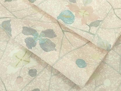 平和屋着物■極上　夏物　小紋　絽　枝花文　銀彩　逸品　未使用　DZAA8375kh5