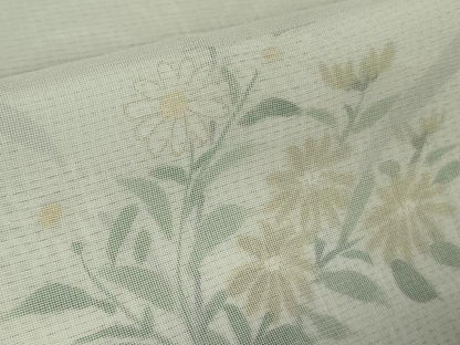 平和屋着物▽極上 訪問着 無双 紗袷 紗×絽 手描き 秋草文 暈し染め 金彩 逸品 未使用 DZAA8378kh5