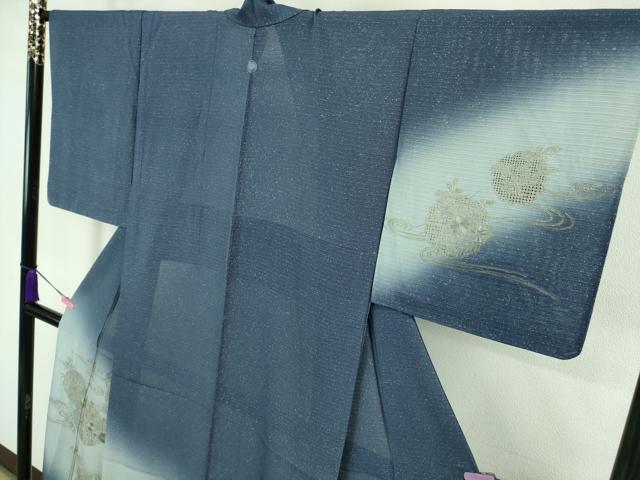 平和屋着物■極上　夏物　中国三大刺繍　スワトウ刺繍　汕頭刺繍　総刺繍　訪問着　絽　雪輪花文　暈し染め　逸品　未使用　DZAA8382kh5