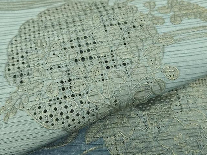 平和屋着物■極上　夏物　中国三大刺繍　スワトウ刺繍　汕頭刺繍　総刺繍　訪問着　絽　雪輪花文　暈し染め　逸品　未使用　DZAA8382kh5