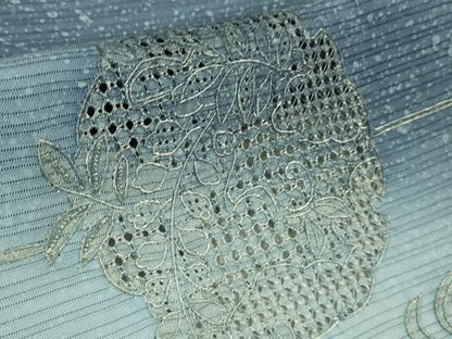 平和屋着物■極上　夏物　中国三大刺繍　スワトウ刺繍　汕頭刺繍　総刺繍　訪問着　絽　雪輪花文　暈し染め　逸品　未使用　DZAA8382kh5