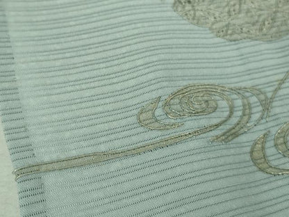 平和屋着物■極上　夏物　中国三大刺繍　スワトウ刺繍　汕頭刺繍　総刺繍　訪問着　絽　雪輪花文　暈し染め　逸品　未使用　DZAA8382kh5