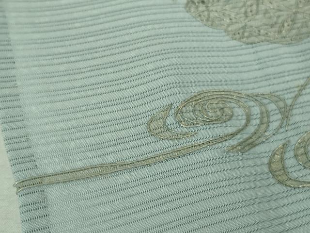 平和屋着物■極上　夏物　中国三大刺繍　スワトウ刺繍　汕頭刺繍　総刺繍　訪問着　絽　雪輪花文　暈し染め　逸品　未使用　DZAA8382kh5