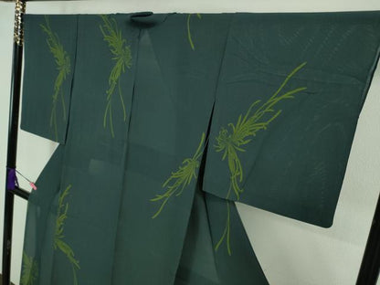 平和屋着物■極上　夏物　世界的人形師　辻村寿三郎　ジュサブロー　小紋　絽　乱菊　褐返色地　逸品　DZAA8385kh5