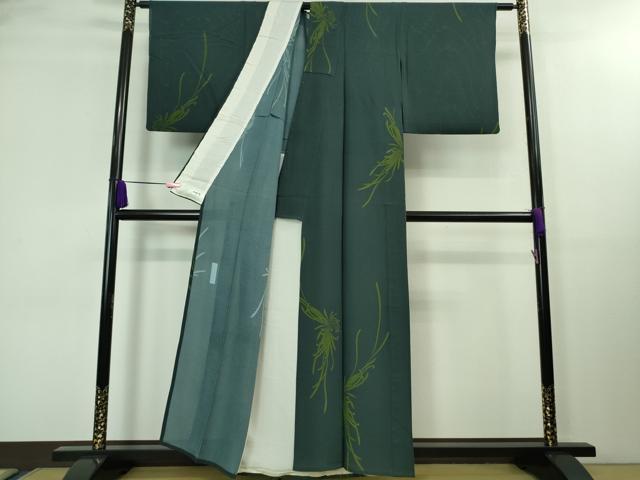 平和屋着物■極上　夏物　世界的人形師　辻村寿三郎　ジュサブロー　小紋　絽　乱菊　褐返色地　逸品　DZAA8385kh5