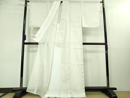 平和屋本店＊極上 夏物 染織の名門 しょうざん 生紬 唐草文 証紙付き 逸品 未使用 DZAA8386kh5