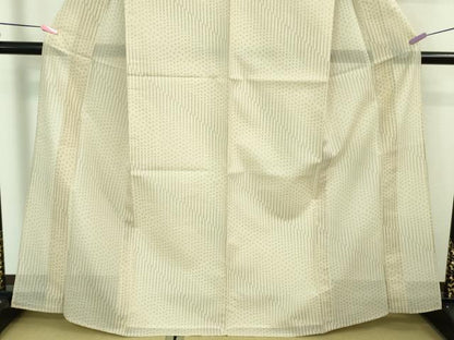 平和屋本店＊極上 夏物 本場大島紬 夏大島 7マルキ 斜線文 亜麻色地 逸品 DZAA8388kh5