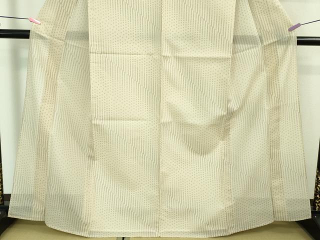平和屋本店＊極上 夏物 本場大島紬 夏大島 7マルキ 斜線文 亜麻色地 逸品 DZAA8388kh5
