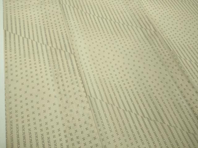 平和屋本店＊極上 夏物 本場大島紬 夏大島 7マルキ 斜線文 亜麻色地 逸品 DZAA8388kh5