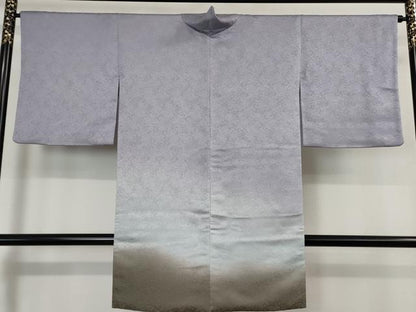平和屋本店■極上　久保田一竹　幻の辻が花　道中着　ロング丈　草花地紋　暈し染め　金通し地　共箱付き　逸品　DZAA8404kh5