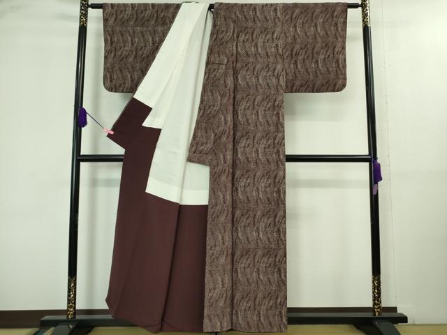 平和屋本店■極上　浦野理一　江戸小紋　吉祥文　似せ紫色地　逸品　DZAA8407kh5