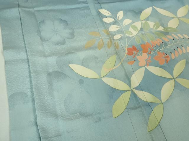 平和屋着物■極上　アンティーク　大正ロマン　長羽織　単衣　草花文　暈し染め　逸品　DZAA8408kh5
