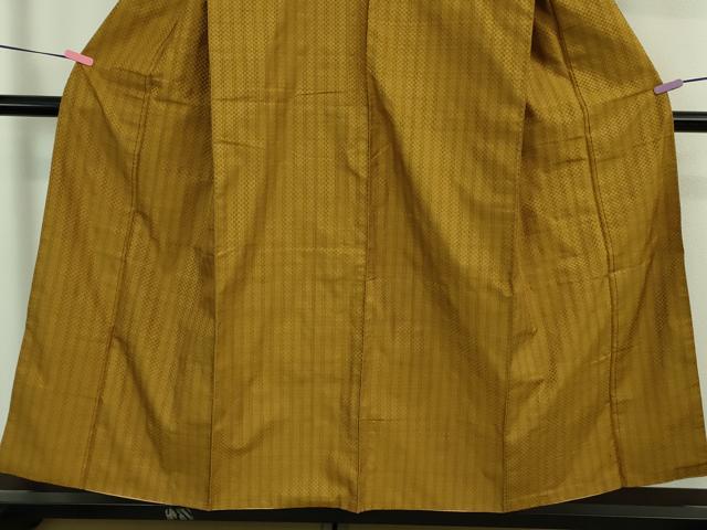 平和屋本店●極上　本場黄八丈　市松綾織　紬　間道　逸品　DZAA8420kh5