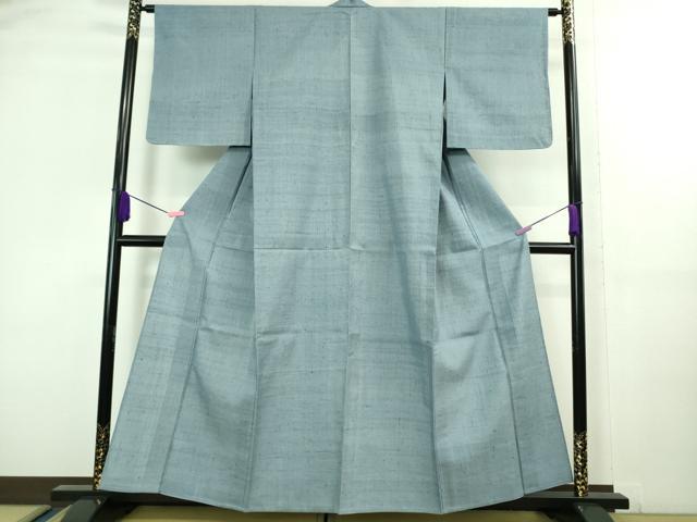 平和屋着物▽極上 染織の名門 しょうざん 生紬 単衣 色無地 青藤色 逸品 未使用 DZAA8421kh5