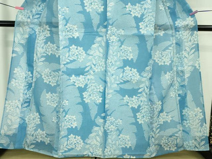 平和屋本店■極上　夏物　竺仙　絹紅梅　浴衣　桔梗　反端付き　逸品　DZAA8427kh5