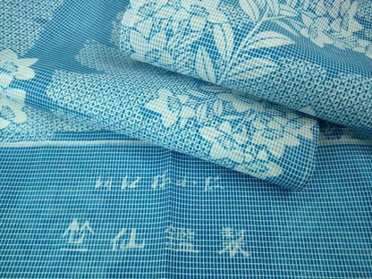 平和屋本店■極上　夏物　竺仙　絹紅梅　浴衣　桔梗　反端付き　逸品　DZAA8427kh5