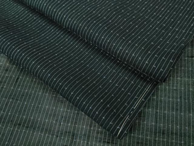 平和屋着物＊極上 夏物 紗紬 間道 濃紺地 逸品 未使用 DZAA8433kh5