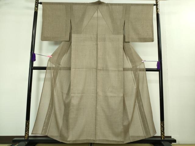 平和屋着物■極上　夏物　紗紬　縞　逸品　DZAA8436kh5