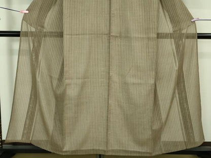 平和屋着物■極上　夏物　紗紬　縞　逸品　DZAA8436kh5